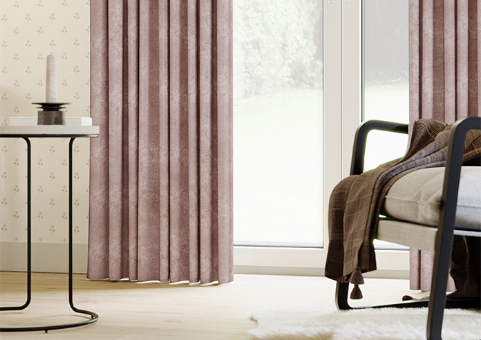 Florence Faux Suede, Petal Pink - Made to Measure Curtains - Image 5